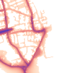 Daytime road noise heatmap for CH44 7BJ