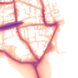 Daytime road noise heatmap for CH44 7DR