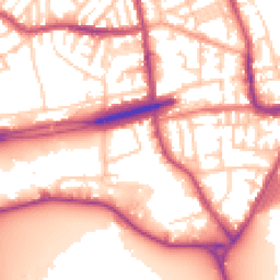 Daytime road noise heatmap for CH44 7ET