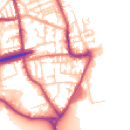 Daytime road noise heatmap for CH44 7LE