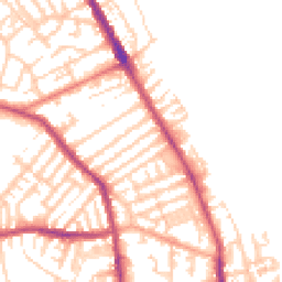 Daytime road noise heatmap for CH44 8DN