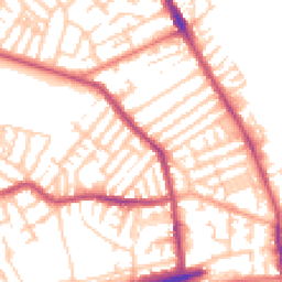 Daytime road noise heatmap for CH44 9AD