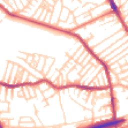 Daytime road noise heatmap for CH44 9BP