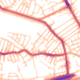 Daytime road noise heatmap for CH44 9BQ