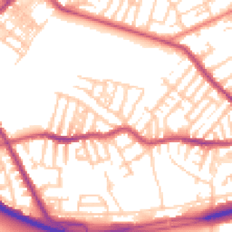 Daytime road noise heatmap for CH44 9BZ