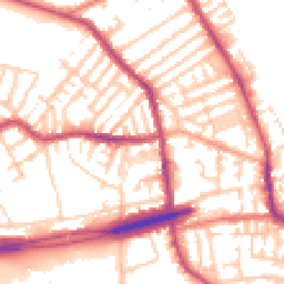 Daytime road noise heatmap for CH44 9DD