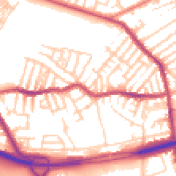 Daytime road noise heatmap for CH44 9DL