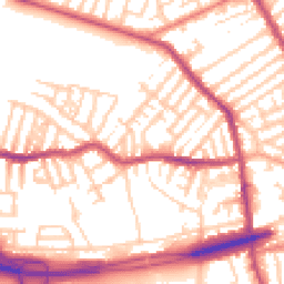 Daytime road noise heatmap for CH44 9EA