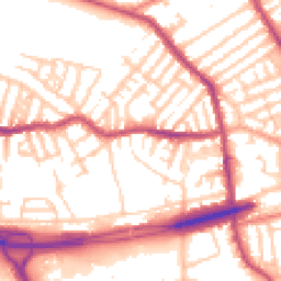 Daytime road noise heatmap for CH44 9EQ