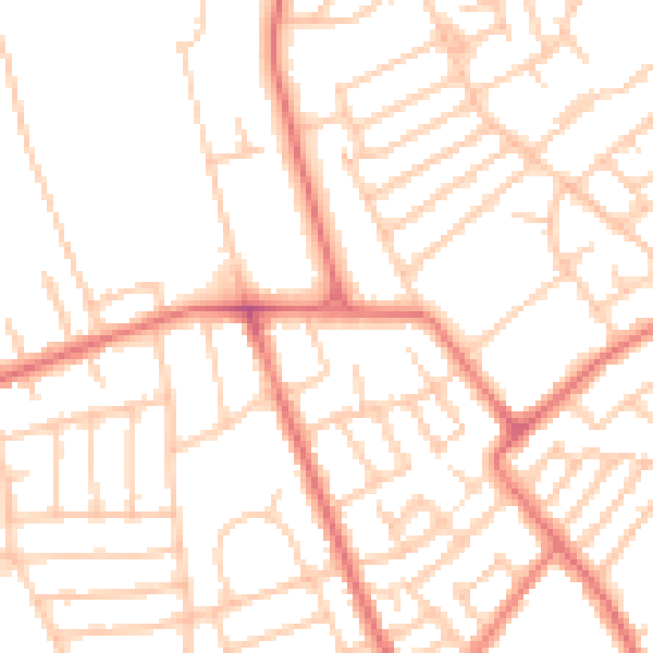 Daytime road noise heatmap for CH45 0JF