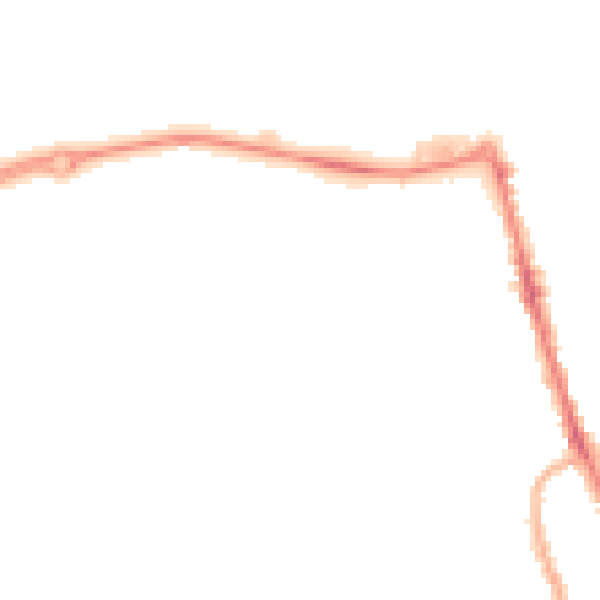 Night-time road noise heatmap for CH45 0JZ