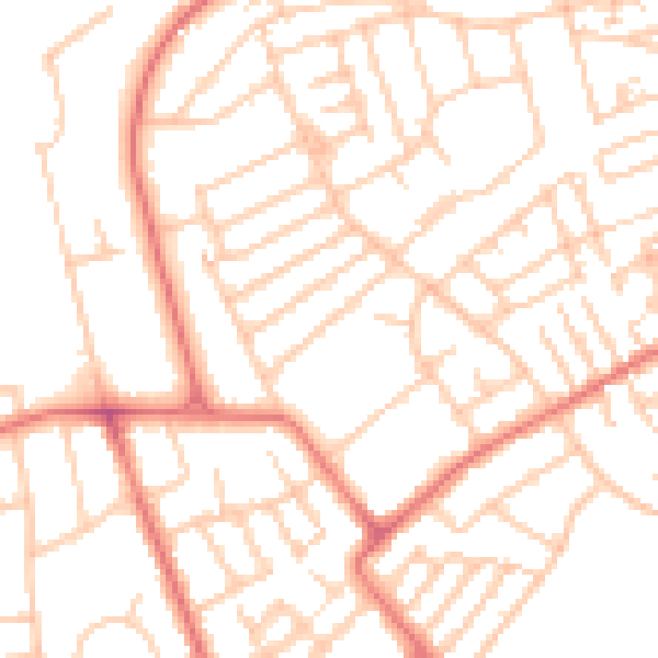 Daytime road noise heatmap for CH45 0LG