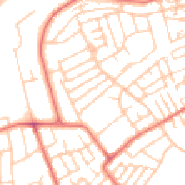 Daytime road noise heatmap for CH45 0LJ