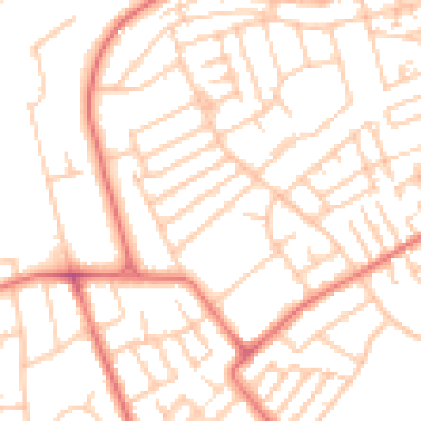 Daytime road noise heatmap for CH45 0LQ