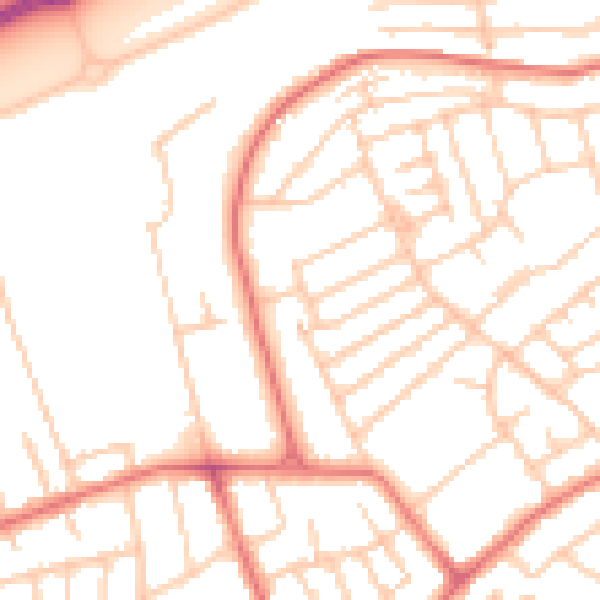 Daytime road noise heatmap for CH45 0LR