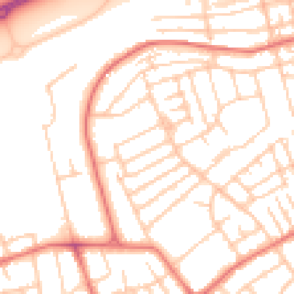 Daytime road noise heatmap for CH45 0LT