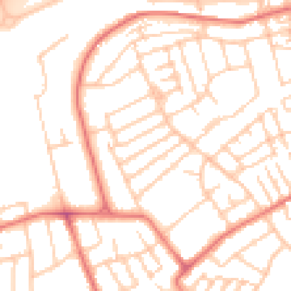 Daytime road noise heatmap for CH45 0LW