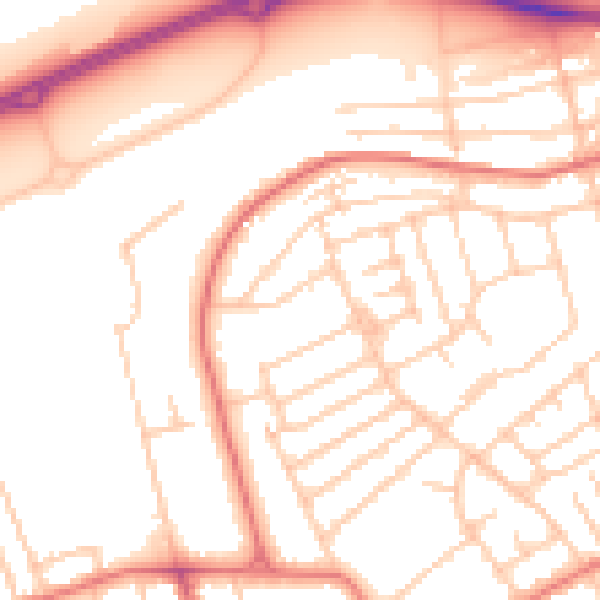 Daytime road noise heatmap for CH45 0LX