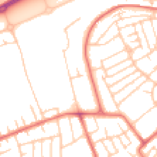Daytime road noise heatmap for CH45 0NE
