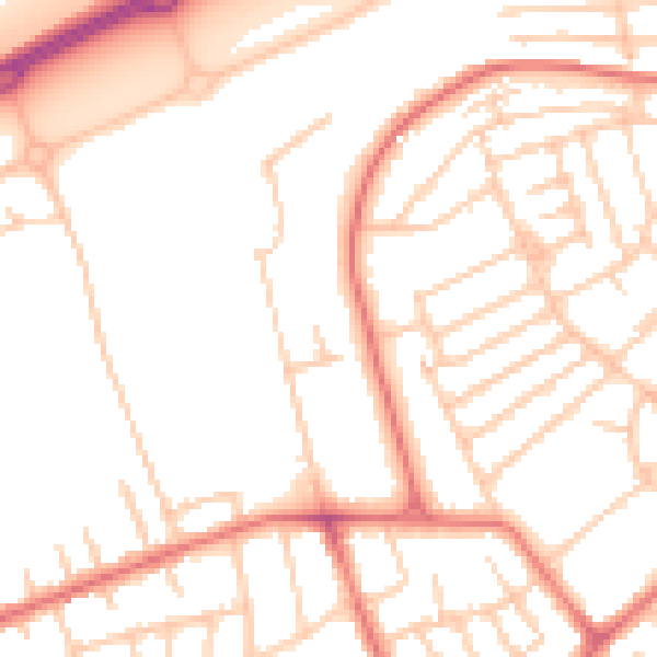 Daytime road noise heatmap for CH45 0NH