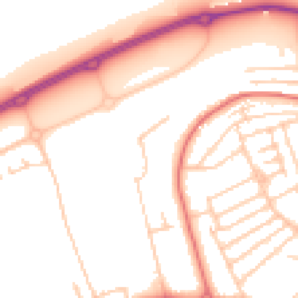 Daytime road noise heatmap for CH45 0NQ