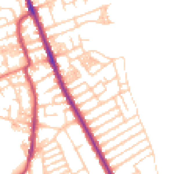Daytime road noise heatmap for CH45 1HX