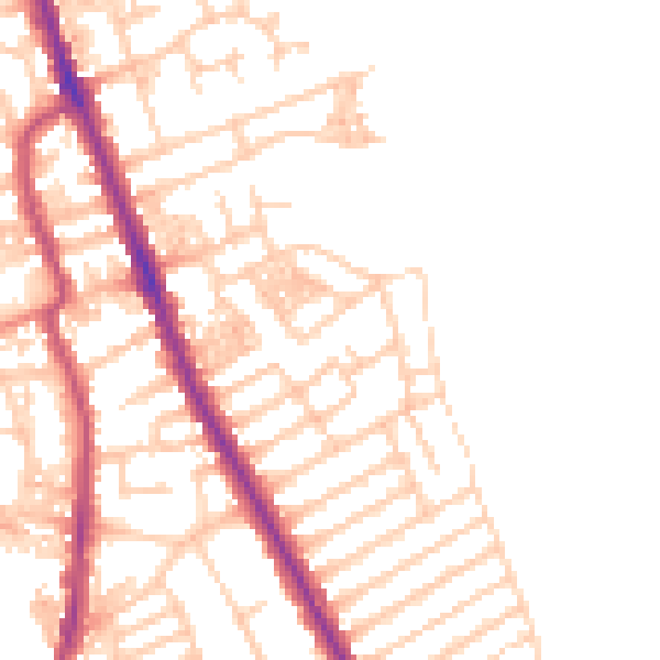 Daytime road noise heatmap for CH45 1LN