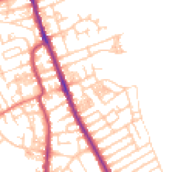 Daytime road noise heatmap for CH45 1LT