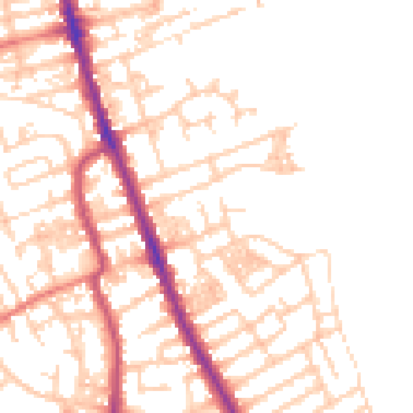 Daytime road noise heatmap for CH45 1NB