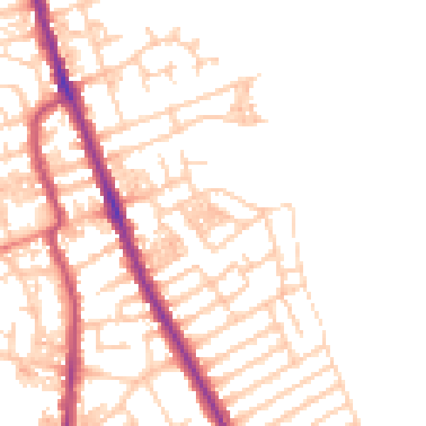 Daytime road noise heatmap for CH45 1NE