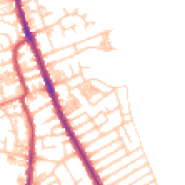Daytime road noise heatmap for CH45 1NF