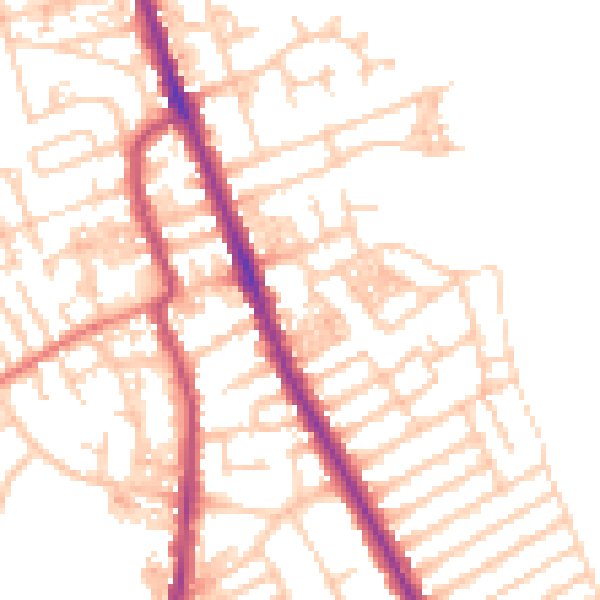 Daytime road noise heatmap for CH45 1NH