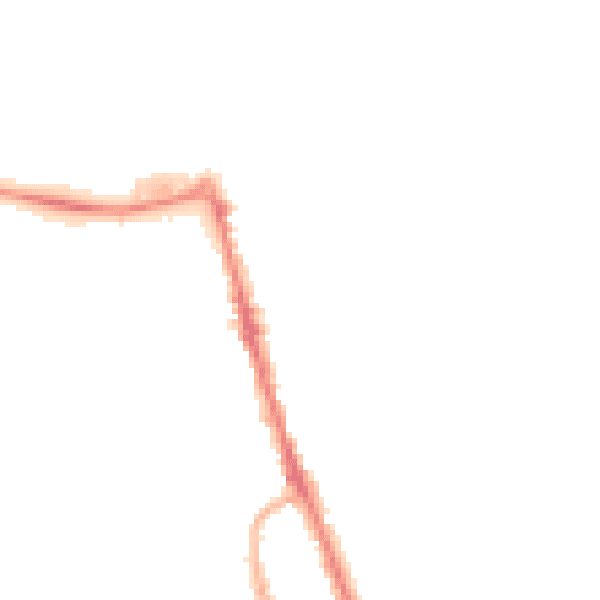 Night-time road noise heatmap for CH45 2JF
