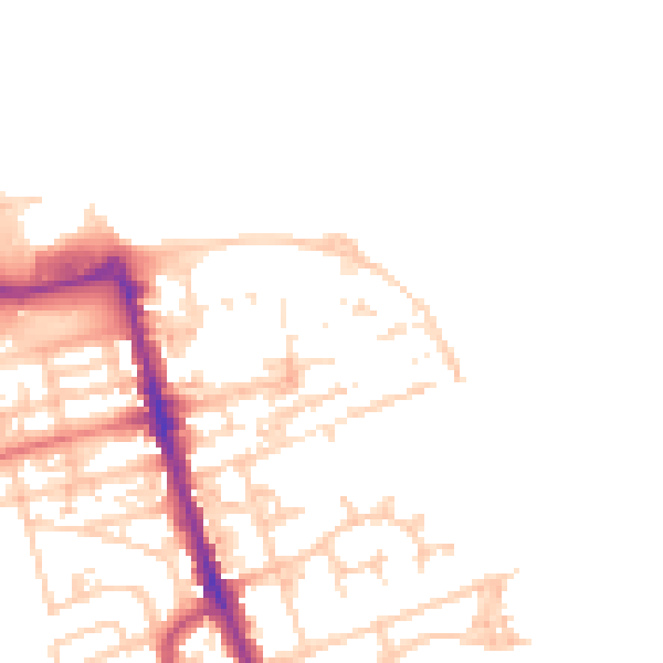 Daytime road noise heatmap for CH45 2LD