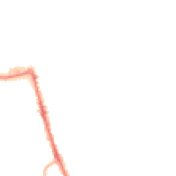 Night-time road noise heatmap for CH45 2LD