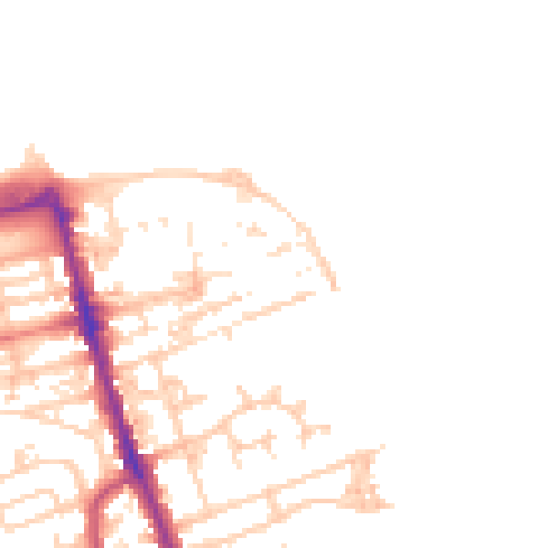 Daytime road noise heatmap for CH45 2LQ