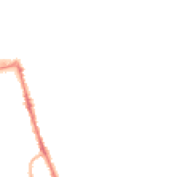 Night-time road noise heatmap for CH45 2LQ