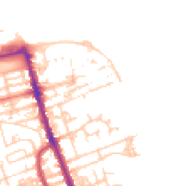 Daytime road noise heatmap for CH45 2LT