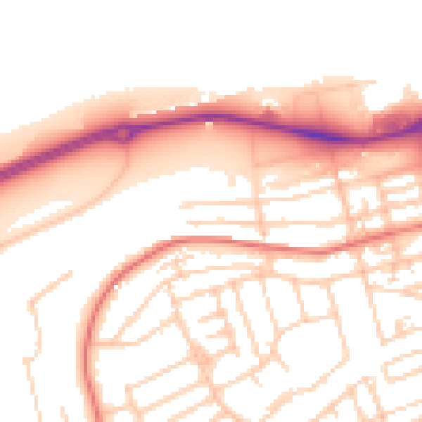 Daytime road noise heatmap for CH45 2NF