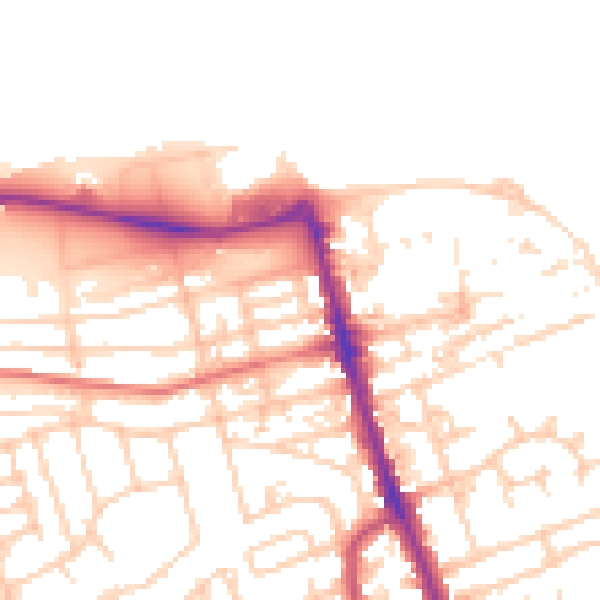 Daytime road noise heatmap for CH45 2NR
