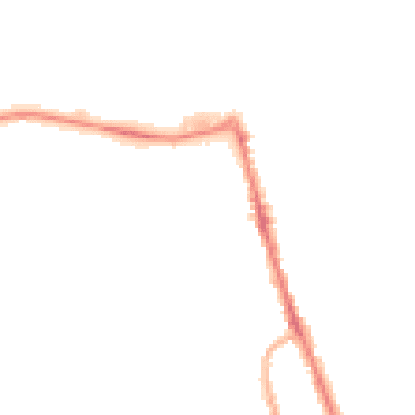 Night-time road noise heatmap for CH45 2NS