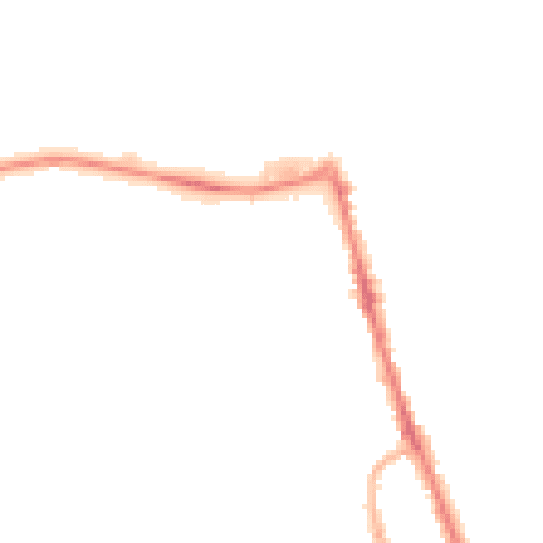 Night-time road noise heatmap for CH45 2NX