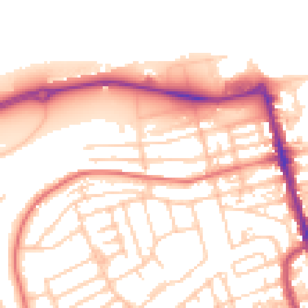 Daytime road noise heatmap for CH45 2PG