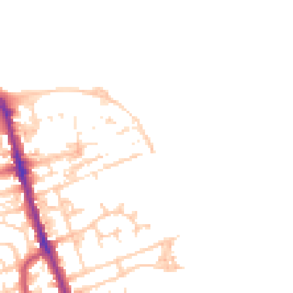 Daytime road noise heatmap for CH45 2PP
