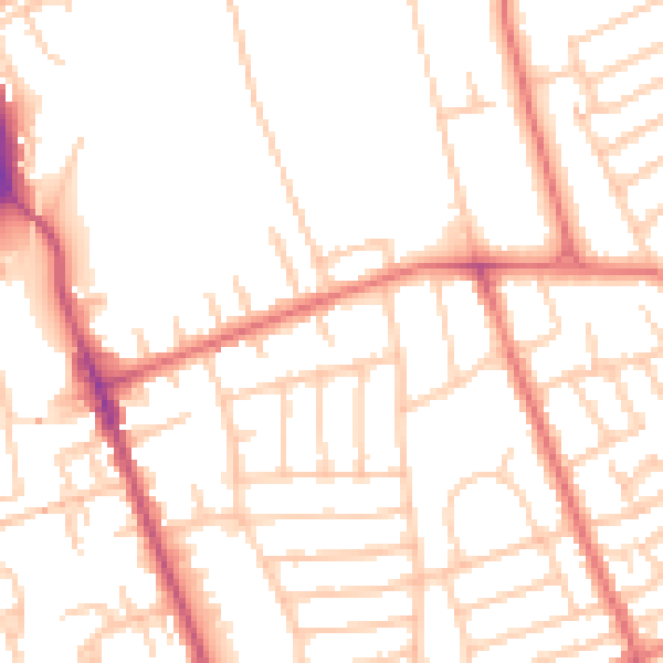 Daytime road noise heatmap for CH45 3JD