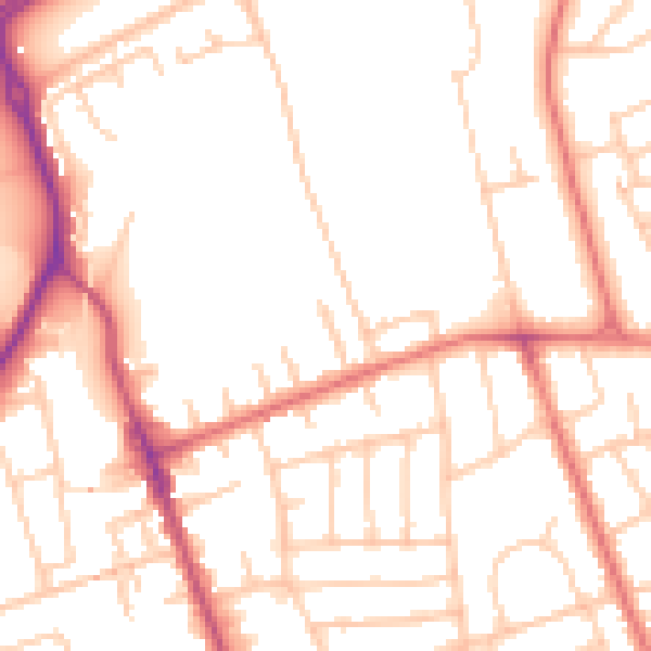 Daytime road noise heatmap for CH45 3JE
