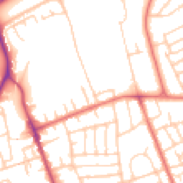 Daytime road noise heatmap for CH45 3JH