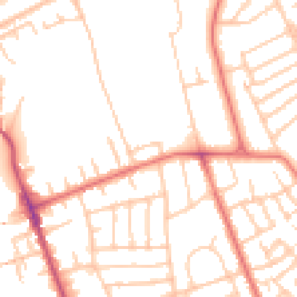 Daytime road noise heatmap for CH45 3JJ