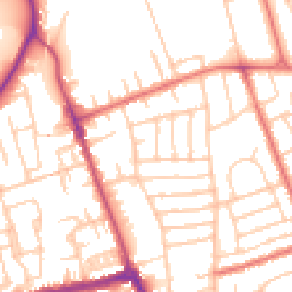 Daytime road noise heatmap for CH45 3JU