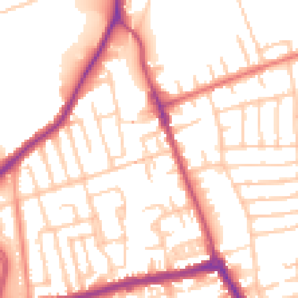 Daytime road noise heatmap for CH45 3LD